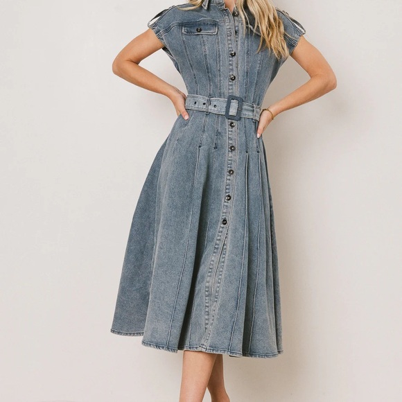 bohme Dresses & Skirts - Walter Denim Midi Dress button down